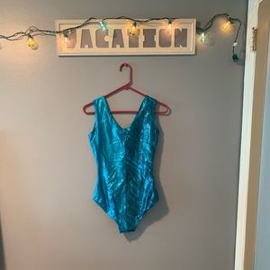 Zoya the Destroyer GLOW Shimmery Blue Leotard